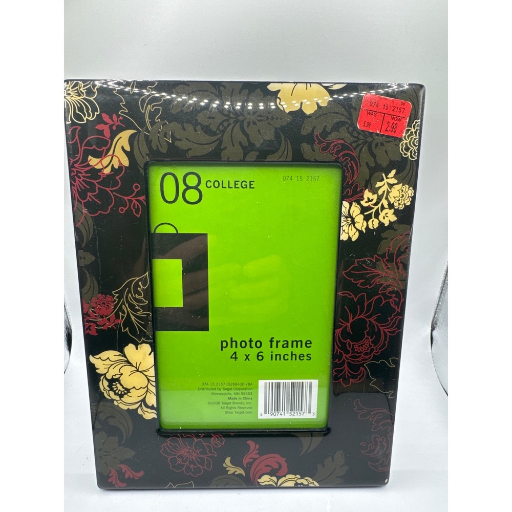 Target 2008 Floral Damask 4x6 Photo Frame Black Red Gold ID288400-VBA